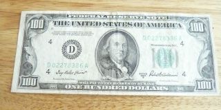 1950 B BENJAMIN FRANKLIN 100 DOLLAR BILL FEDERAL NOTE US CURRENCY 