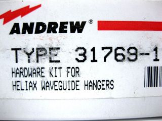 ANDREW TYPE 31769 1   1 HARDWARE KIT FOR HELIAX WAVEGUIDE HANGERS 