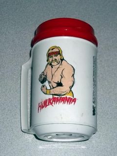 Vintage WWF Wrestling Hulk Hogan Thermos Mug 1988 Catalog Live Event 