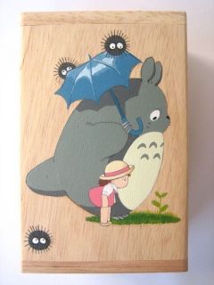   Totoro Hand made Painted wooden Box Studio Ghibli 13 miyazaki film
