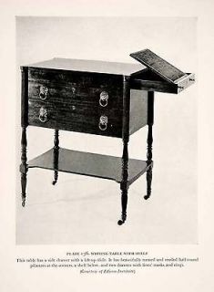 1939 Print Writing Table Desk Furniture Duncan Phyfe Craftsman America 