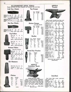 1947 ad Columbian Bendh Anvil Trenton Blacksmiths Tools Fullers 