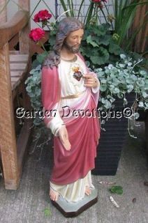 16 SACRED HEART OF JESUS STATUE Plaster / Chalkware **IMPORTED 