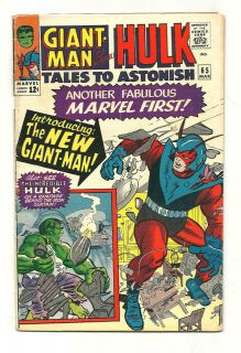 TALES TO ASTONISH #65 New Giant Man costume Great Kirby cover ~COOL 
