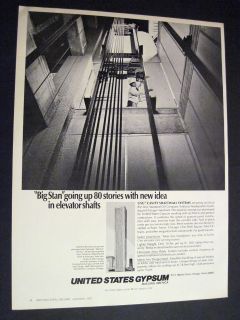 Vintage elevator shaft image in Big Stan Standard Oil Co Bldg 1972 