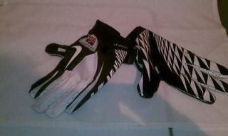 Nike Vapor jet NFL football receiver gloves BLACK/WHITE MESH SIZE L