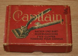 Pelikan CAPITAIN Antique Old Hand Hair Clippers Box and Instructions 