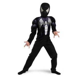NEW Black Suited Spiderman Muscle   Size: Child M(7 8)