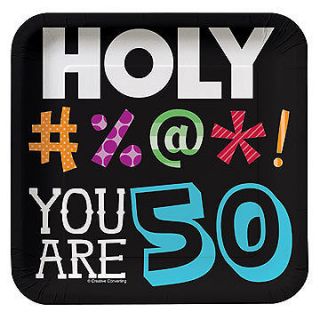 50th Birthday Party (Age 50) HOLY BLEEP DESSERT PLATES