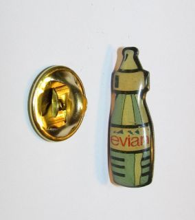 A1 Vintage Pin Badge Épinglette Water Bottle EVIAN