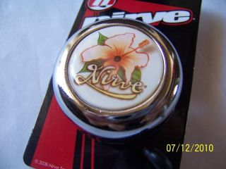 BICYCLE BELL HIBISCUS SILVER BLACK NIRVE NEW