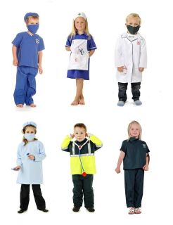   Girls Nurse Doctor Paramedic Surgeon VET Uniform Fancy dress Costume