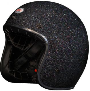 Bell Custom 500 Motorcycle Helmet Black Shimmer Glitter Multicolor 