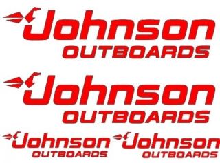 JOHNSON OUTBOARDS ~~SET OF 3~~ DECAL STICKER