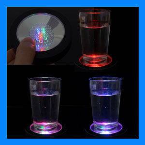 Color Changing LED Light Drink Glass Bottle Cup Coaster Mat Bar Party 
