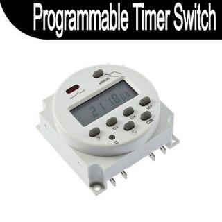 New LCD Digital Power Programmable Timer AC 12V 16A Time Relay Switch
