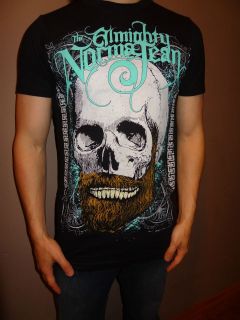 Norma Jean The Almighty Skull Beard Portrait T shirt Size Slim Fit Sm 