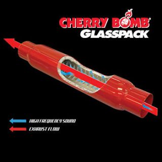 Original Cherry Bomb 26 Glass Packs Mufflers 3.5 Body   2.25 Inlet 