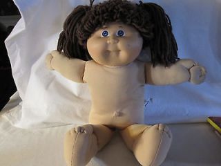Vintage Cabbage Patch Girl Doll Brown Ponytails Blue Eyes c1982 Xavier 