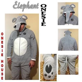Adult Mens Elephant Pyjamas Babygrow Onesie All in One Romper Primark 