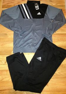 Adidas Mens Training Running Basketball Track suit  Black/Gray S,M,L 