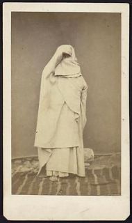 Woman wearing a chador,full burka,1860 188​0