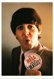 Paul McCartney To Hell With the Beatles Button Modern Postcard