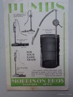 1929 Morrison Brothers Gas Oil Pump Service Station Mag