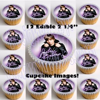   Justin Bieber Autograph Edible Cupcake Topper 12pcs, cut & paste