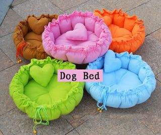 Cute Pet Dog Cat Bed House Sofa Kennel Cushion +Pillow 5 Colors 2 