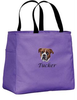 Personalized Embroidered Old English Bulldog Tote