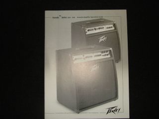 Peavey Ecoustic Series 110 112 Acoustic Amplifier Operations Guide 
