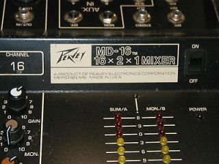 PEAVEY 16 CHANNEL MD   16 16 X 2 X 1 MIXER WORKS G R E A T VERY CLEAN 