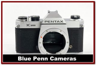 Pentax K1000 SLR manual focus film camera; new seals CLA   READ 