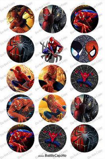 Newly listed 30 Precut 1 Spiderman bottle Cap Images On Photo paper