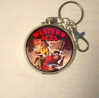   RETRO PULP COWBOY ACTION Coin, Guitar Pick or Pill Box MADE IN USA