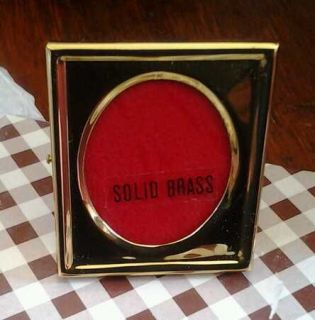SOLID BRASS MINI PHOTO FRAME picture frame 1 1/4x 1 1/2  