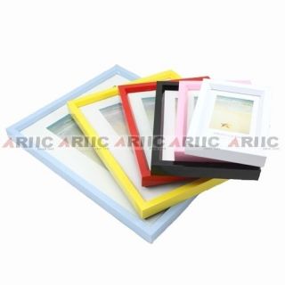Wood Picture Photo frame With Glass 6 Colors 5 6 7 8 10 12 Set 
