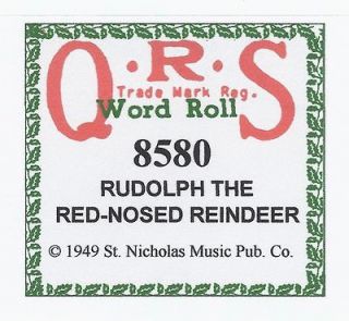 Reissue Piano Roll QRS   8580   Rudolph The Red Nosed Reindeer