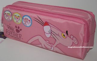 PINK PANTHER Pink Pencil Case Box Bag Pouch New