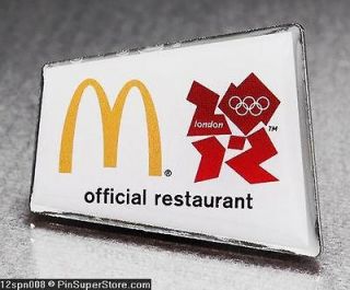 OLYMPIC GAMES PIN 2012 LONDON ENGLAND SPONSOR MCDONALDS OFFICIAL 