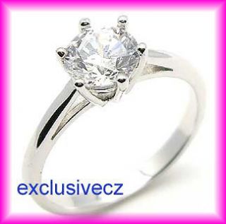 75 Carat~~~Size 11~~~Round Solitaire White Gold Plated 18K GP CZ 