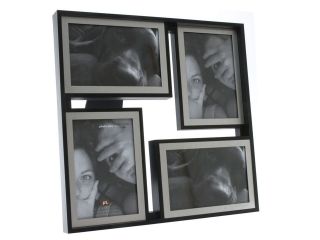 Present Time Float Black Photo Frame Collage For Four 4x6 Photos