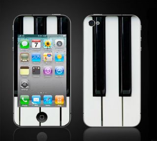 iPhone 4 4S vinyl Skins Kit   Piano 88 Keys piano player style grand