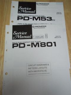 Pioneer Service Manual~PD M801/M53 CD Compact Disc Player~Original~w 