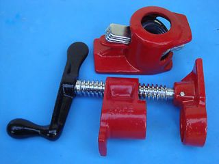 Wood Gluing 3/4 Pipe Clamp Set of 2 Piece Heavy Duty Cast Iron for 