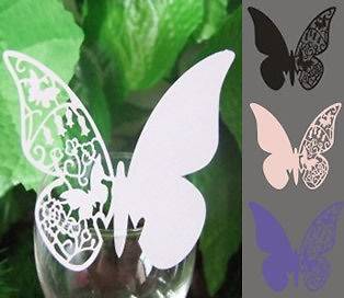   wedding Butterfly Name Place Cards Wedding Bomboniere Favors