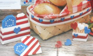 Reverb Stars & Stripes Picnic Coaster 4th July Plastic Canvas Kit