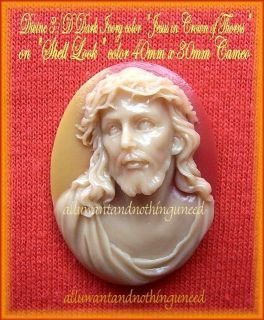 Christian (SHELL Look) 3/D JESUS in THORNS 40mm x 30mm Costume 