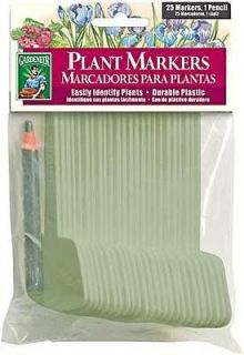   PLASTIC 5 PLANT MARKERS w 4 PENS, CHRISTMAS GIFTS, BEST NAME TAGS m